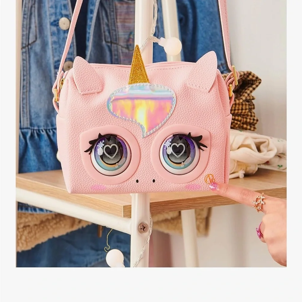 Purse pets Unicorn Kids Crossbody Bag - Pink and Gold